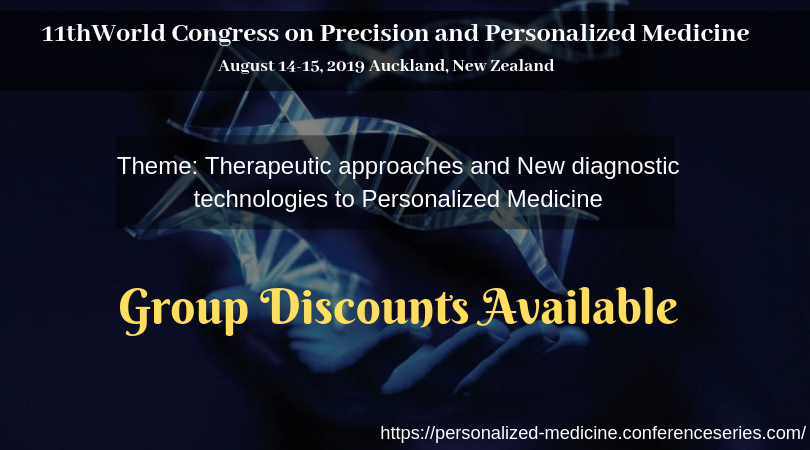 jessicajohn9504's tweet photo. 11th #World #Congress on #Precision and #Personalized_Medicine
August 14-15, 2019 #Auckland, #New_Zealand
#Register as a group and get #GROUP_DISCOUNTS https://t.co/i761OCfg6J