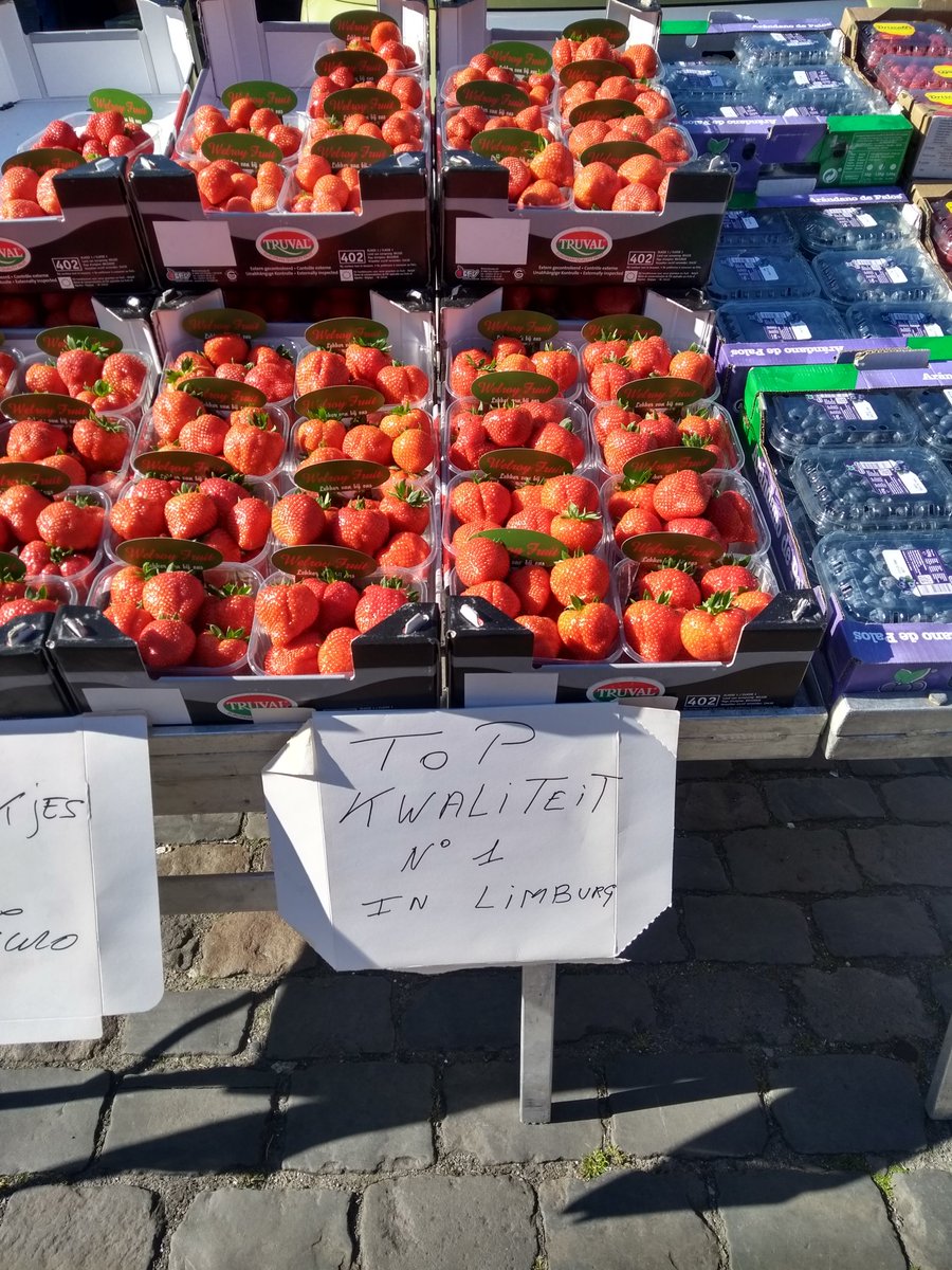 LindeVenken's tweet photo. Maaseikse aardbeien. Topkwaliteit en zo zoet als de liefde. Terecht bekroond als de beste van Limburg #VoorbeeldvoorVlaanderen https://t.co/dehdiFedEg