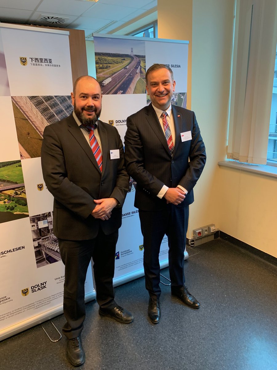 MikaRiipi's tweet photo. Great meeting with Vice-Marshal of ⁦@SilesiaLower⁩ Marcin Gwozdz in   beautiful city of Wroclaw. Collaboration between our regions in ⁦@REMIXmining⁩ has been excellent - maybe in the future we wide it to #sustainable #tourism and new food industry! https://t.co/1CieihJdDG
