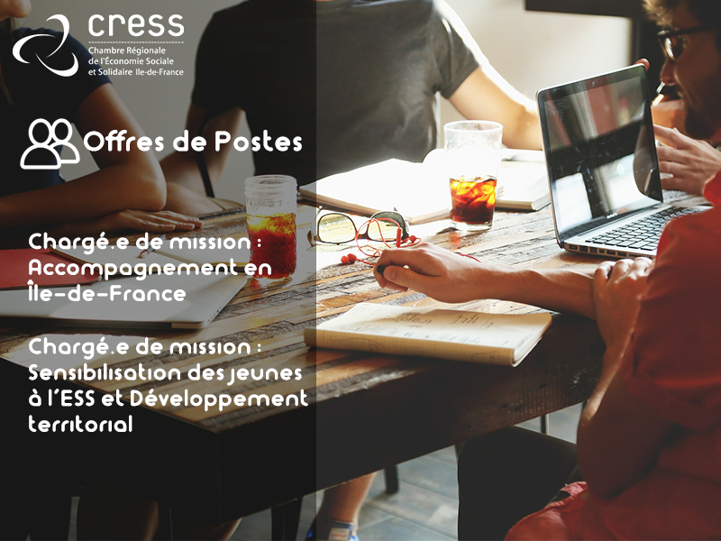 CRESS_IDF's tweet photo. 🧐 La @CRESS_IDF recherche 2 Chargé.e.s de mission en #CDI ! Vous connaissez l'#ESS, êtes intéressé par la #sensibilisation des jeunes et/ou l'#accompagnement d'écosystèmes ESS 👉https://t.co/210RcAAKqn https://t.co/Yw83kvr9PD