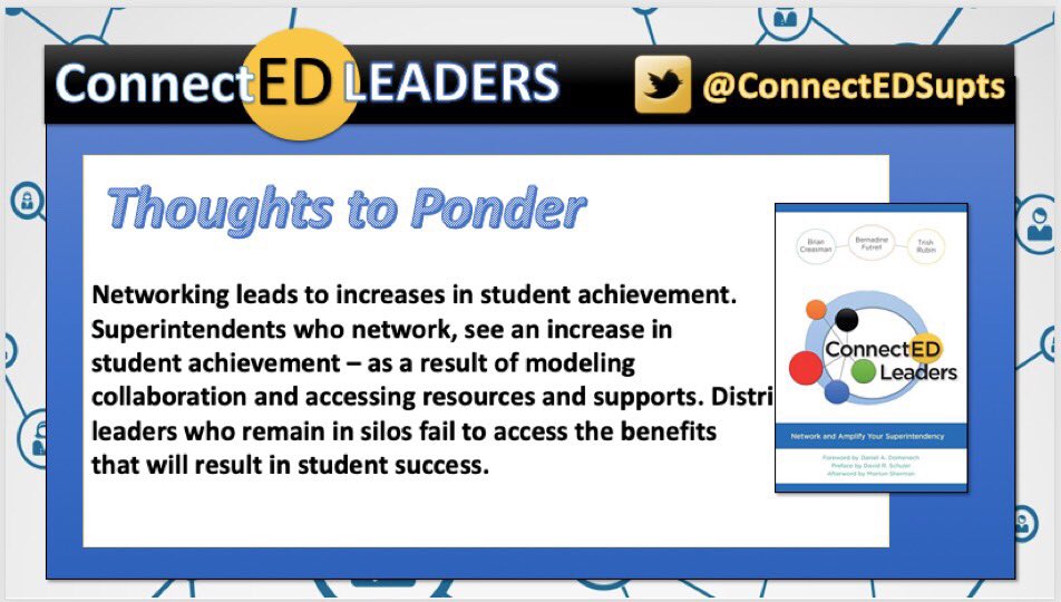 ConnectEDSupts's tweet photo. The Daily Network Extra: From co-authors @FCSSuper @DrFutrell &amp; @trishrubin EXTRA resources and info about leadership &amp; networking! Extra information from ConnectED Leaders now available! Contact for district/regional book studies - #suptchat #bfc530 #edleaders #leadershipmatters https://t.co/BHyk2hTzwx