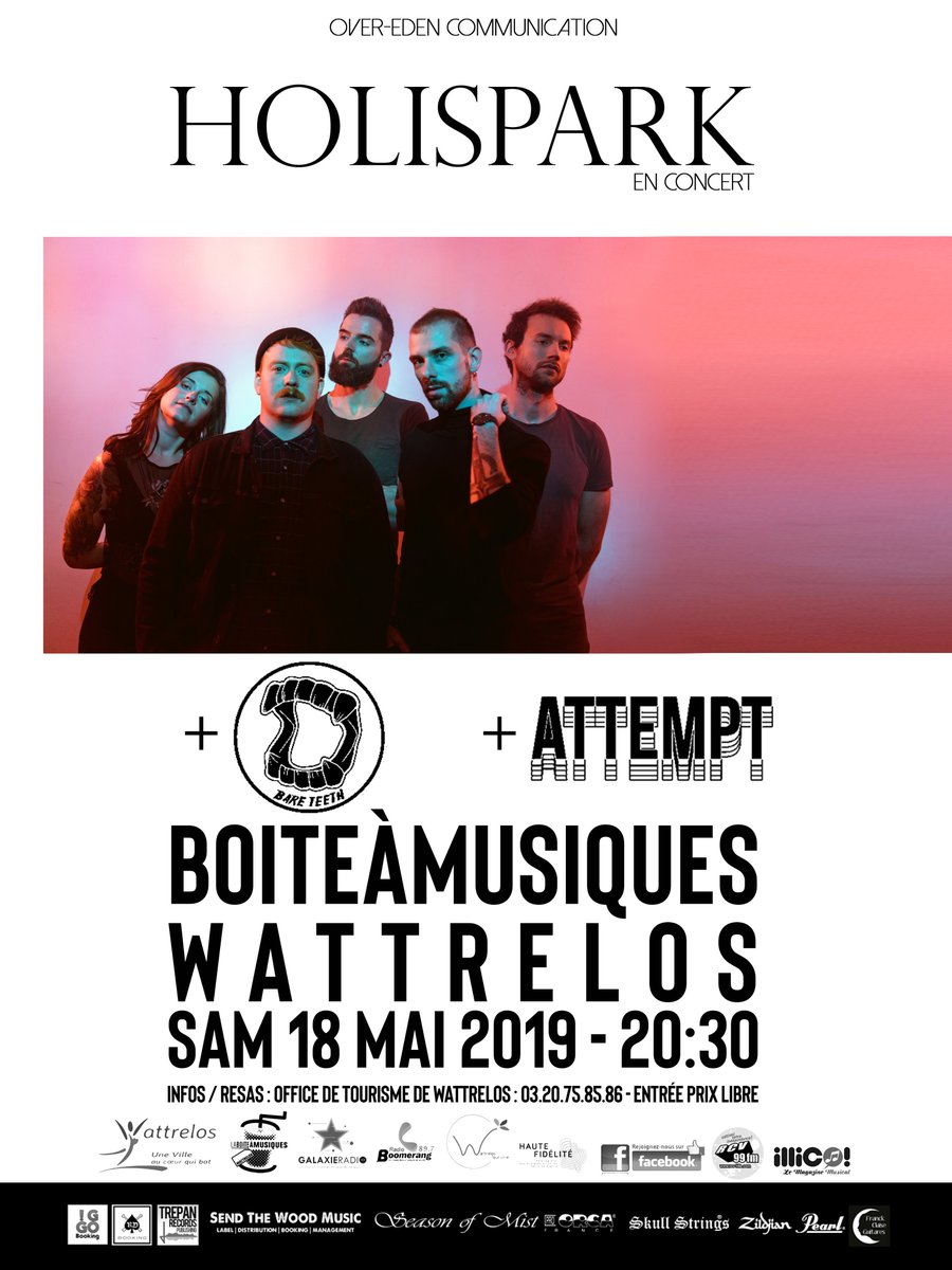 BamWattrelos's tweet photo. #NextShow BAM #Wattrelos
#ConcertLiveMusic 
18/05/2019-20h
#HOLISPARK #BARETEETH  #ATTEMPT (#PopRock / F)
25/05/19–20h
#MAX1ANDTHEROOTSMAKER + #LIDIOP 
#ReleaseParty (#REGGAE / #Guinée / F)
01/06/2019-20h
#MISSAMERICABAND (#ROCK #BLUES / F)
Infos-Résa OT Wattrelos 03.20.75.85.86 https://t.co/7qyMl2qGLP
