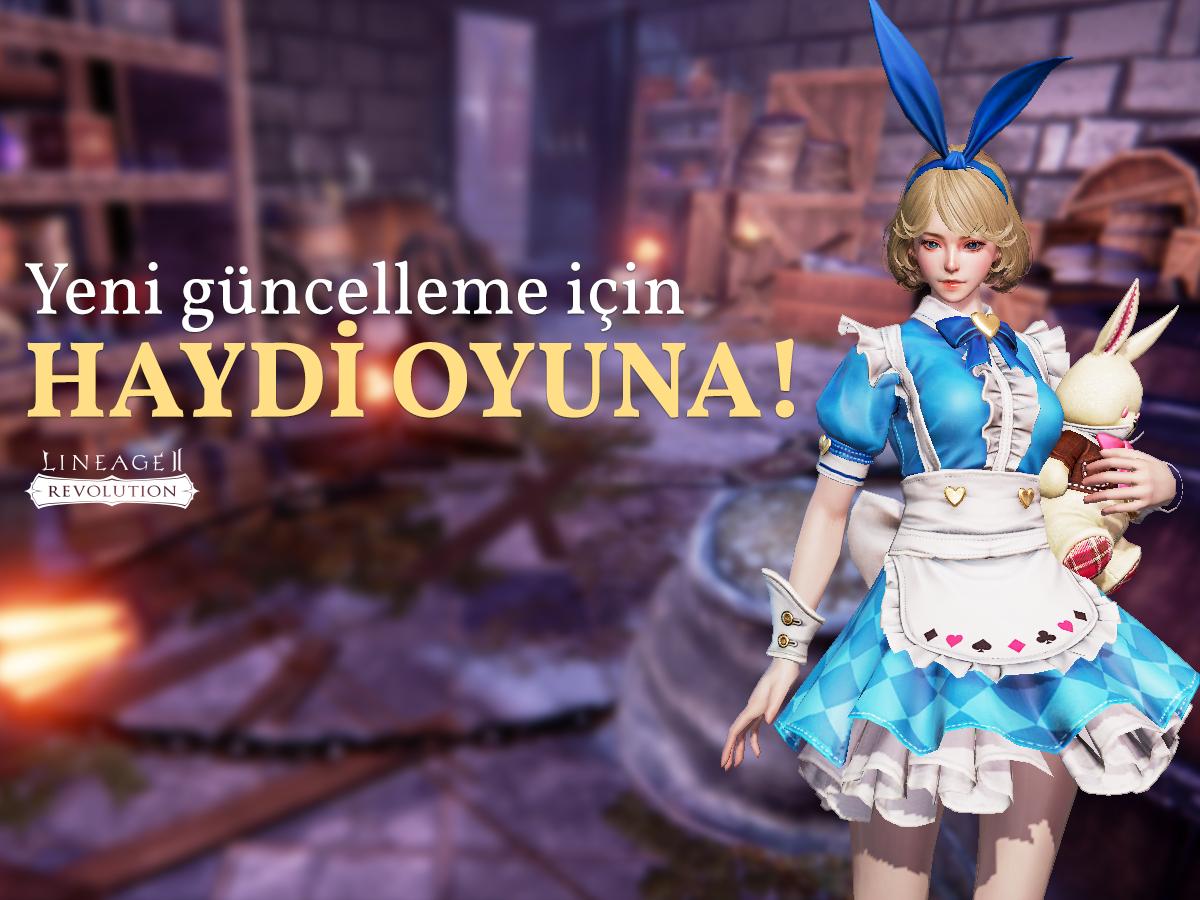 lineage2emea's tweet photo. "Maceracılar,
Alice Harikalar Diyarında güncellemesi ile keyifli bir Aden Dünyası sizi bekliyor. Oyuna eklenen yeni kostümler, agathion ve bineği denemek için haydi şimdi oyuna!" 
#lineage2 #aliceinwonderland #aliceharikalardiyarında #mmorpg #gaming #mobiloyun https://t.co/ACRLnSZ0sA
