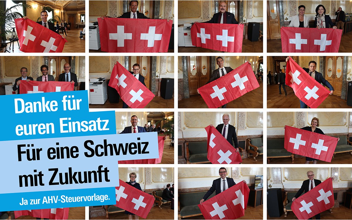 Die freisinnigen Parlamentarier setzen sich für eine Schweiz mit Zukunft ein ! Sagen Sie am 19. Mai JA zur #STAF #abst19