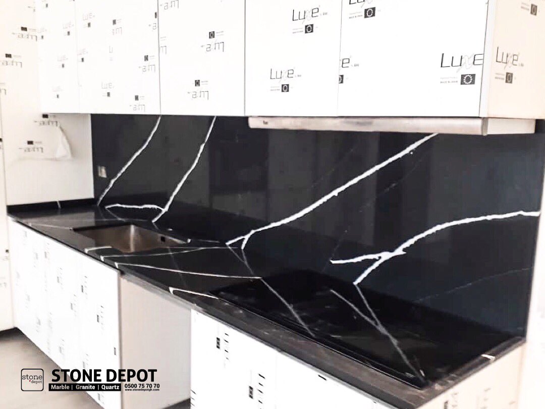 Custom fabrication and installation of Kitchen Countertop by Stone Depot.
Silestone Quartz “Eternal Marquina”.

Call us on 0500 757070 

stonedepotgh.com 

#stonedepotgh #marble #granite #quartz #bestinghana #madeinghana #kitchencountertops