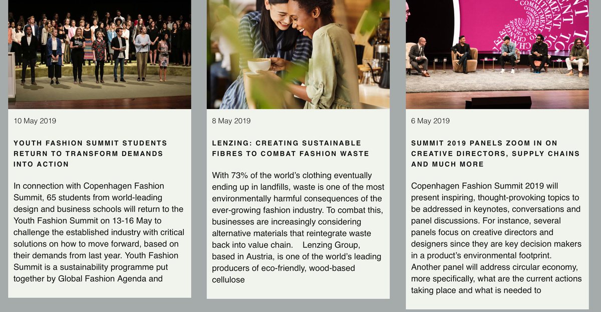 MartaWaydel's tweet photo. If you can't be in #Copenhagen today watch the summit online - really amazing #stuff 💚
#CPHFS19 #rewritingfashion #pulseupdate2019 #sustainability #fashion #fashiontech #future #innovation #circulareconomy #iKLEID
👉https://t.co/riZDinO67Q https://t.co/zBro22YJE4