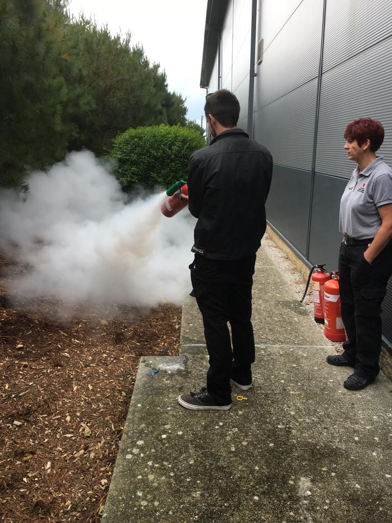 MicrocommsPS's tweet photo. Matt and Janet recently undertook Fire Marshall training with In Safe Hands.  Looks like too much fun was had. Captions please :-)  @INSHANDSTRAINING #firemarshalltraining #seriousbutfun #training #fire #thetechnologypeople https://t.co/BxQ1015oIx