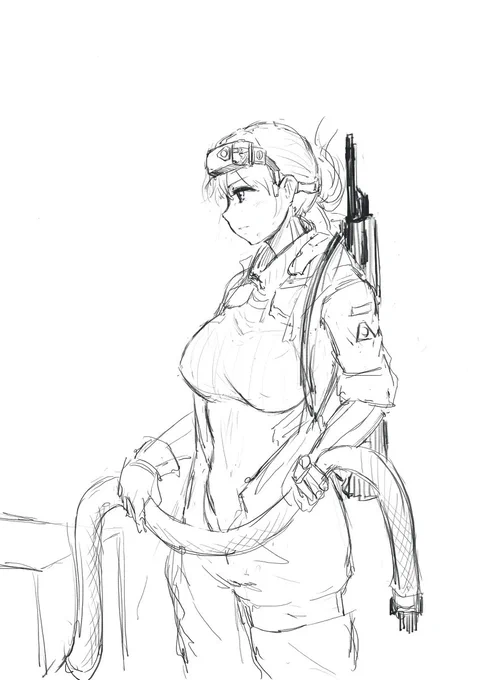 Armored girl #巨乳  