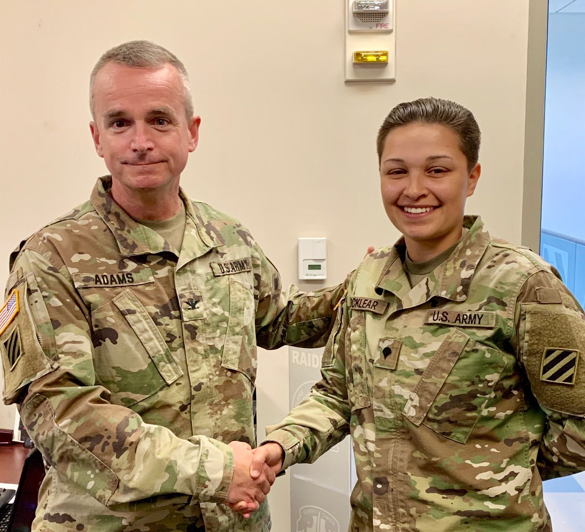mikeadms6's tweet image. SPC Locklear from the BCT S1 has been handling every personnel action that comes to me for months. For her excellence in ensuring personnel readiness, she received a BCT coin. #RaidersFirst #ROTM