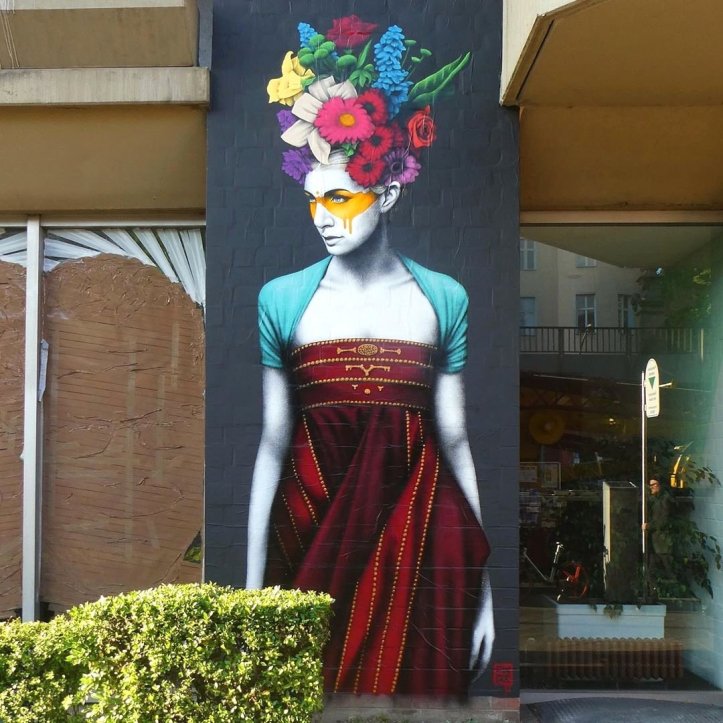 #Streetart – #FinDAC @ #Berlin, Germany, for the “#GaiaReborn” exhibition curated by #BeautifulBizarreMagazine and #UrbanNationBerlin barbarapicci.com/2019/05/15/str… #berlino #arteurbana #urbanart #murals #muralism @findac