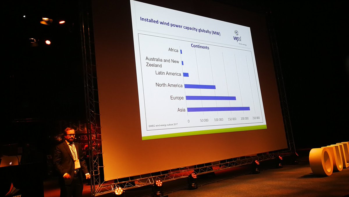 SummitOulu's tweet photo. Mattias Järvinen from wpd AG states that we Finns still have lots of unused potential in wind energy. Sweden is way ahead. Although, new boom is coming due rapi tech improvement! #industrysummit  @BusinessOulu_ #windenergy https://t.co/IKvyXrXaLD
