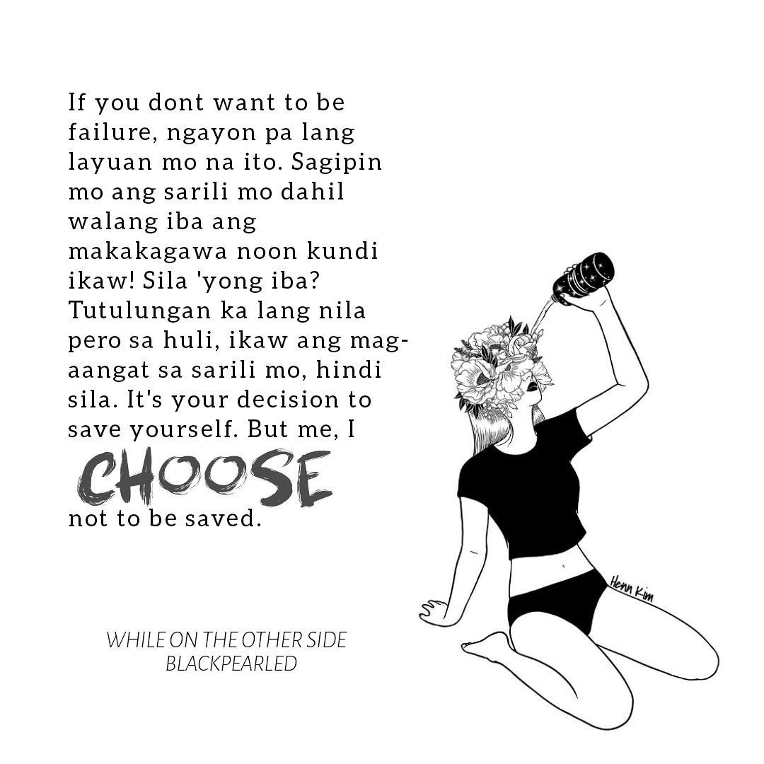 danedreamers's tweet photo. โIf you dont want to be failure, ngayon pa lang layuan mo na ito. Sagipin mo ang sarili mo dahil walang iba ang makakagawa noon kundi ikaw! It's your decision to save yourself. But me, I choose not to be saved.โ โ Angelov #blackpearled #WOTOS https://t.co/LviQbDCLVt