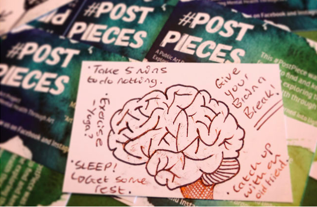 RWCMD's tweet photo. During this year’s #MentalHealthAwarenessWeek we’re highlighting final year actor @PeterHeenan97’s art project, @PostPieces – encouraging people to engage with their mental health creatively.🎨 Full story now on the blog 👇 https://t.co/wEQ4wndMBk #PostPieces #MHAW19 https://t.co/UL1p2VrdA5