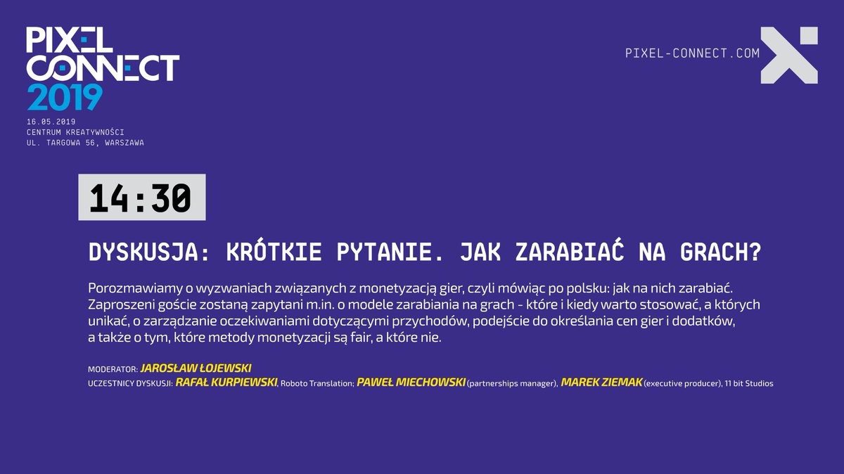 MichalGem's tweet photo. Do zobaczenia na #PixelConnect2019! https://t.co/OUjXTHAeDh powiem parę słów o szacowaniu sprzedaży gier oraz wezmę udział w panelu, o tym jak zarabiać na grach wideo! @Klabater pojawi się jako partner imprezy #pixelheaven2019 i pokaże swoje ostatnie gry! https://t.co/I94g99Nhy7