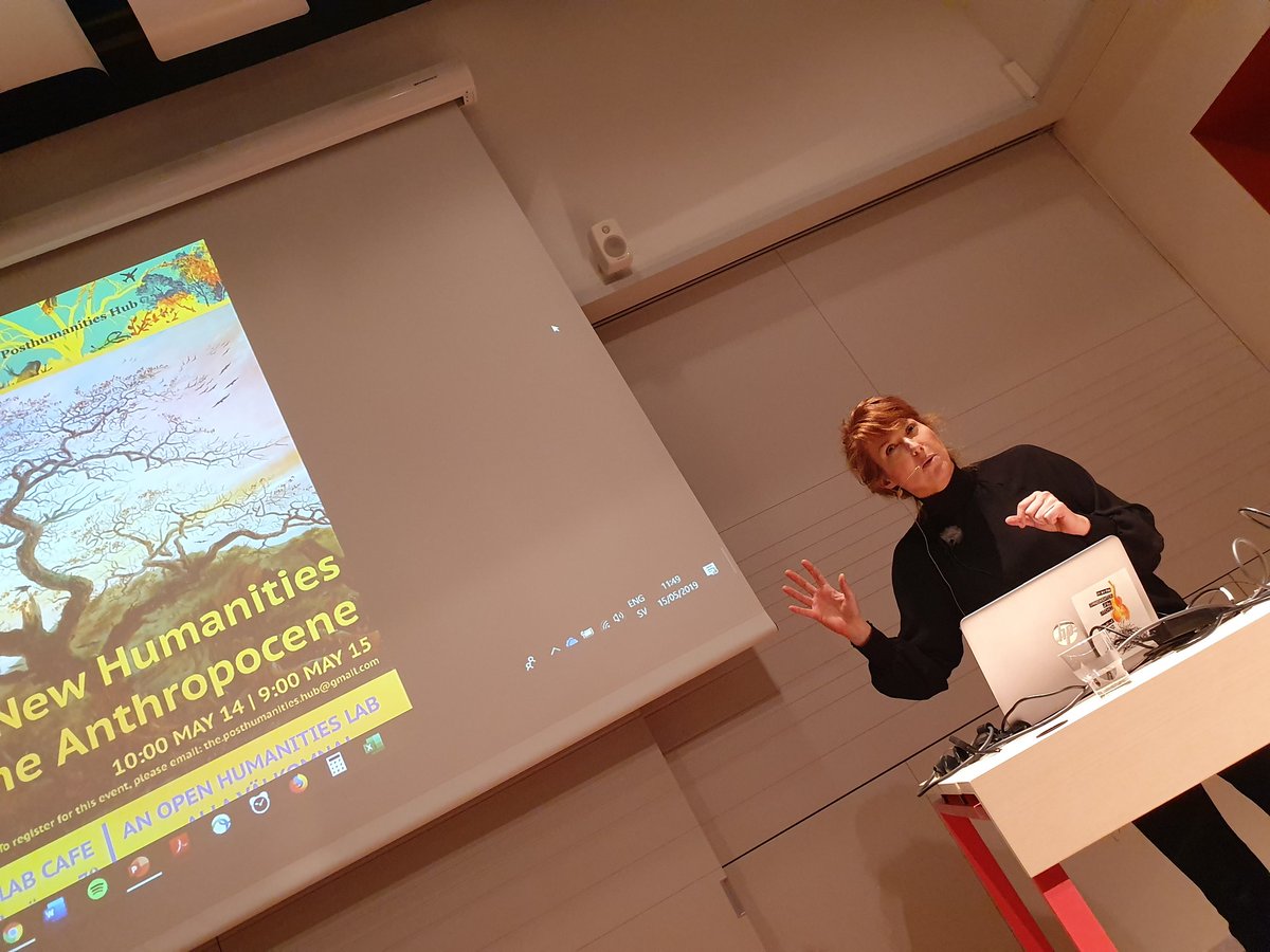 PosthumanitiesH's tweet photo. #CeciliaÅsberg on #PlanetaryArts for the #Anthropocene #openhumlab2019 #Openlab #KTH #ThePosthumanitiesHub https://t.co/0eb9ntbgXL