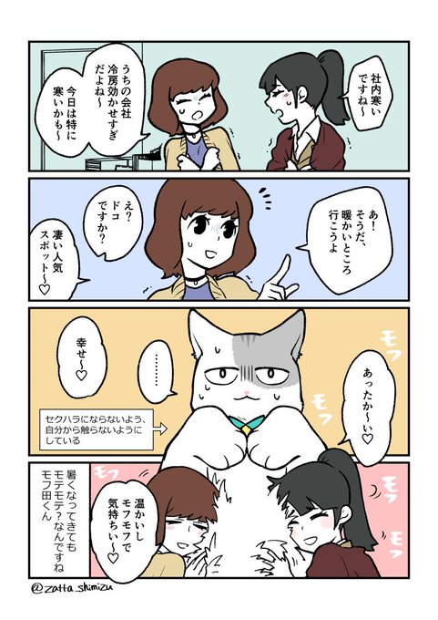 猫になったモフ田シリーズのtwitterイラスト検索結果