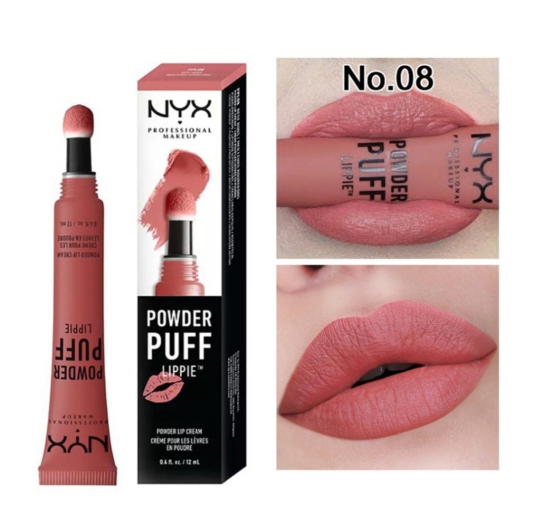 NYX Professional Makeup Powder Puff Lippie Lip Cream 08 ซ อ ม า ผ ด ส ล อ ง...