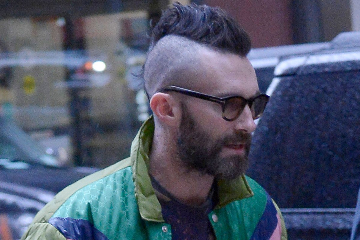 Adam Levine has gone for an edgy mohawk hairstyle | HELLO!