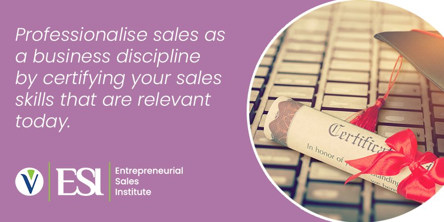 Sales hasn’t been a career that can be professionalised… until now.  
Start your sales certification today: esinstitute.com/entrepreneuria… 
#EntrepreneurialSales #Salestraining #Qualification #Certification #SkillsForLife #CareerDevelopment #professionaldevelopment