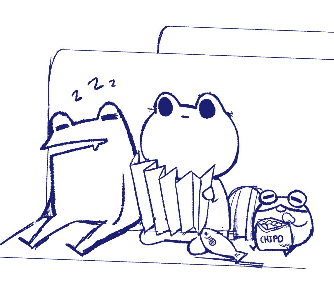 ;; v ;; one of my finals is to create a zine so here I am suffering with cute frogs lol

The other frogs belongs to @rainylune​ and @otumbalt thank you for allowing me to draw your off brand frogs aslkjdalksjsakdja 
#frog #wip 