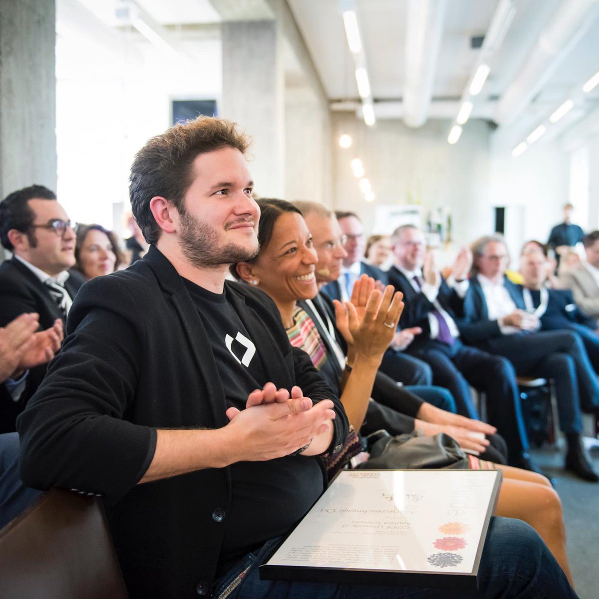 .<a href="/codeuniversity/">CODE</a> is one of ten projects that won the prestigious “Germany Land of Ideas” award yesterday 🖤❤️💛

Not I won this award, all of our team and students did. Thanks for your relentless effort in making CODE so special.

(photo: Bernd Brundert / <a href="/Land_der_Ideen/">Land der Ideen</a>)