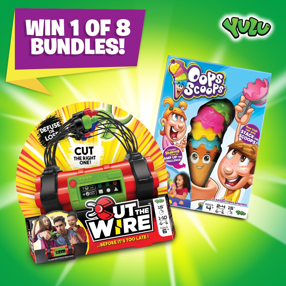 SmythsToysUK's tweet photo. LAST CHANCE TO ENTER! ⚠
Today we are giving you the chance to WIN 1 of 8 prize bundles! Each bundle includes Oops Scoops and Cut The Wire. 😊 Put your skills to the test with these two games. 😎 To enter, simply RT 🙌✨ Ends TONIGHT, May 15th @ 11:59pm 🕛 https://t.co/xwdgwGfVZB