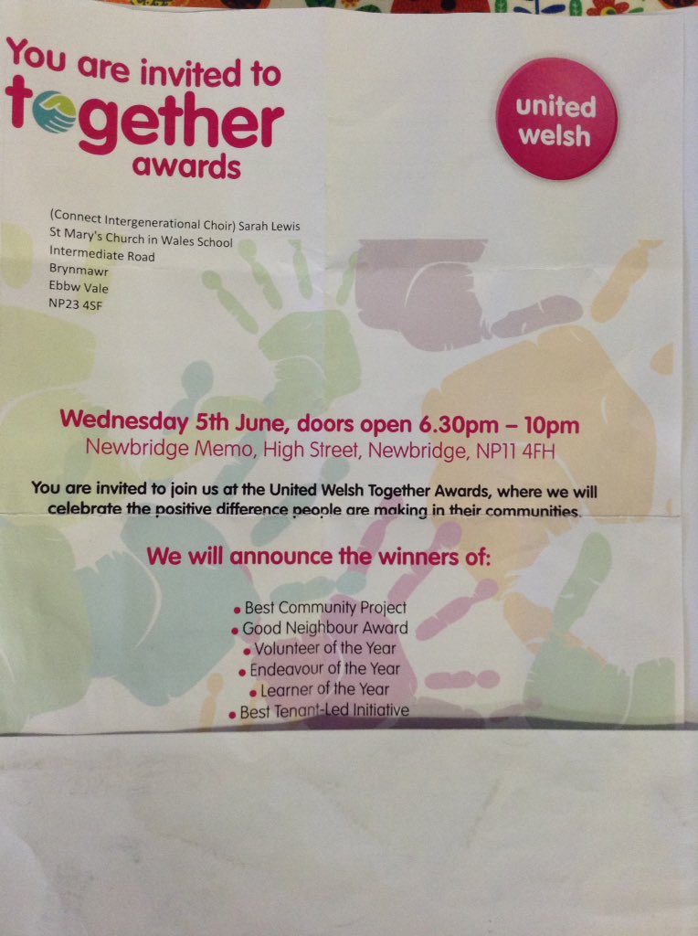 StMarysCIW's tweet photo. We have been nominated! How exciting! Well done to our Intergenerational Choir. 🎶 Swanbrec @BGIntergen @swanbreced https://t.co/8zXjFSwE3a