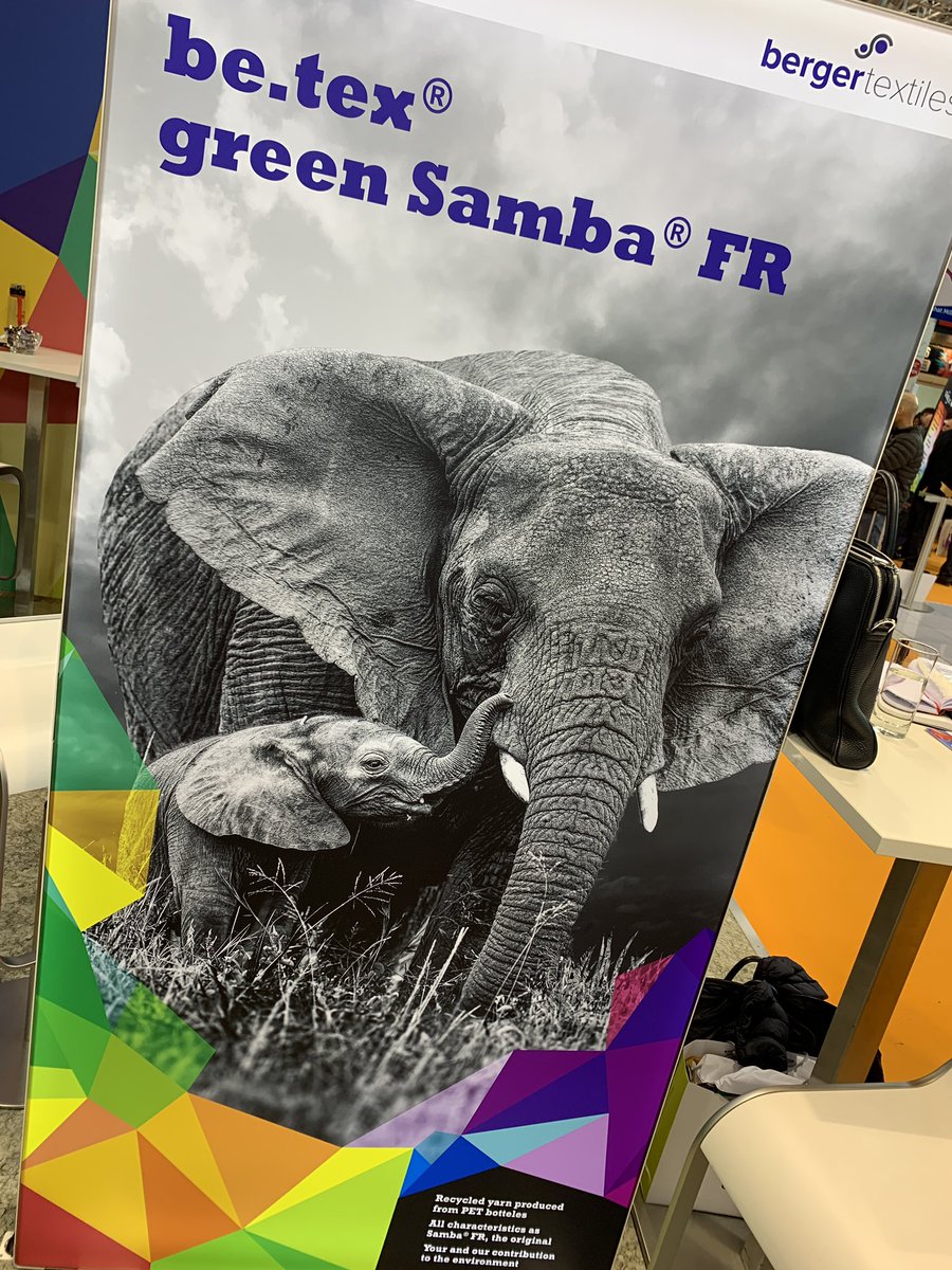 cmyuk_ltd's tweet photo. New product from @bergertextiles ... produced with yarn from recycled PET bottles... we are very excited about this! #recycle #recycling #printing #fespa #fespa19 #display #largeformat #wideformatprinting #textile https://t.co/d8GnjCQnXh