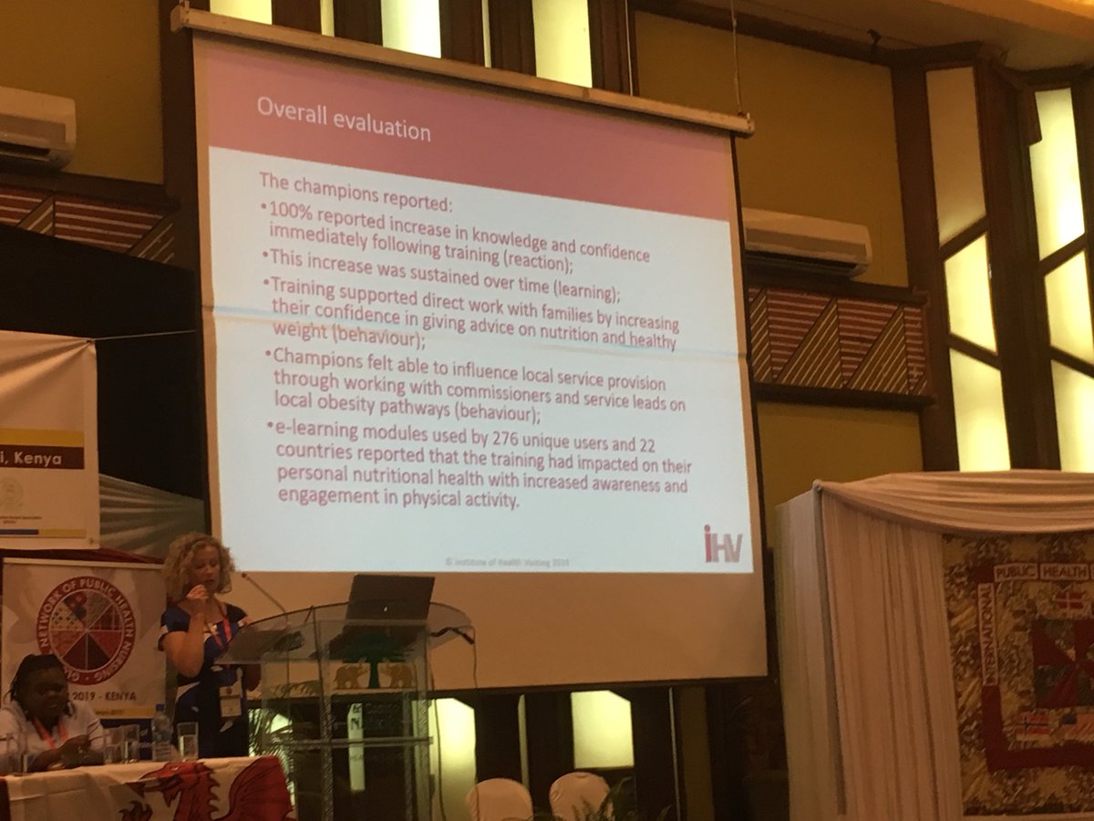 Vicky Gilroy presents results of the @BurdettFoundation funded iHV Champions training in Healthy Nutrition #GNPHN2019