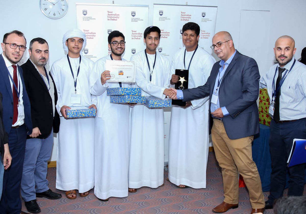 UOWD's tweet image. Nearly 200 student from 12 schools across the #UAE recently participated in the #UOWD #AppVision competition aimed at encouraging the youth to embrace #technology and to come up with #solutions to solve day-to-day problems. Read more about it here buff.ly/2Q4b0vT