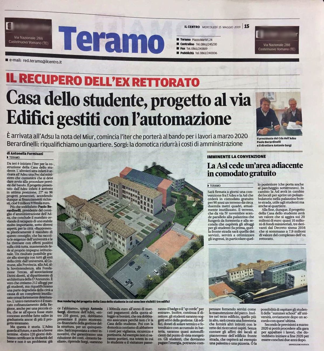 Diritti Diretti è soddisfatta e contenta per aver contribuito a realizzare questo ambizioso progetto. FONTE: Il Centro - Teramo, 15.05.2019. #adsu #turismo #accessibilità #università #cultura #economia #dirittidiretti #simonapetaccia #quantocipiaccionoisorrisi