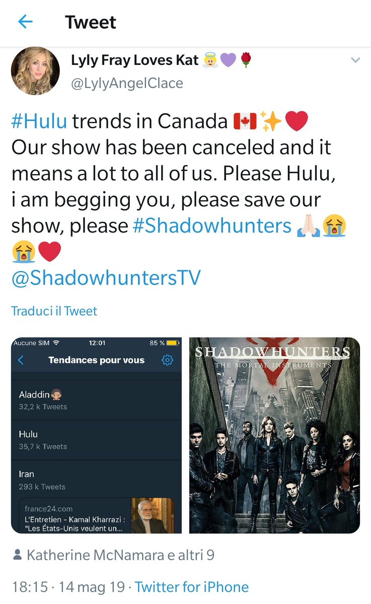 daisynamjoon's tweet photo. TRENDING ON NETFLIX ALL OVER THE WORLD 🌏🌍🌎➰🔥💘⚔️ #SaveShadowhunters #Shadowhunters comment with a screenshot if it's trending in your country as well! https://t.co/pMqXPZpslf