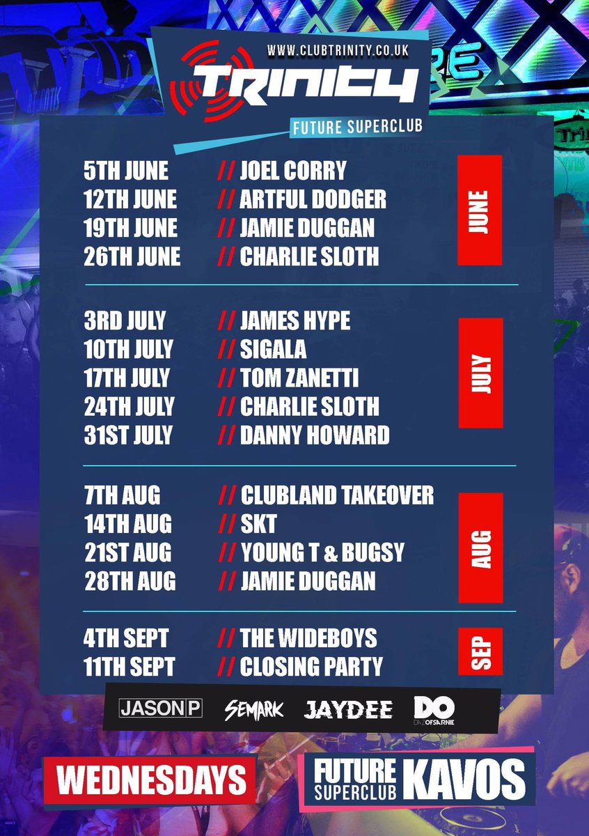 Summer just got better! <a href="/JoelCorry/">Joel Corry</a> <a href="/ArtfulDodgerMC/">The Artful Dodger</a> <a href="/JAMIEDUGGANDJ/">Татьяна Лакотко</a> <a href="/CharlieSloth/">Charlie Sloth</a> <a href="/JamesHYPE/">James Hype</a> <a href="/SigalaMusic/">Sigala</a> <a href="/TomZanettiTZ/">Tom Zanetti</a> @kokanedj <a href="/dannyhowarddj/">Danny Howard</a> <a href="/clubland/">Clubland</a> <a href="/ClublandEvents_/">Clubland Events</a> <a href="/DJSKT/">DJ S.K.T</a> <a href="/YoungTandBugsey/">YOUNG T & BUGSEY</a> <a href="/TheWideboys/">Wideboys</a> <a href="/clubtrinity/">Club Trinity</a> <a href="/KavosCountdown/">Kavos 2023</a> <a href="/KavosWorkers/">Kavos Workers</a> <a href="/meduzamusic/">Meduza</a> #kavos