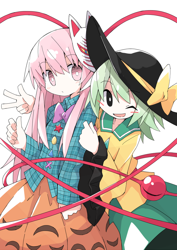 秦こころ ,古明地こいし 「こいしとこころ 」|あさめし@Skeb募集中の