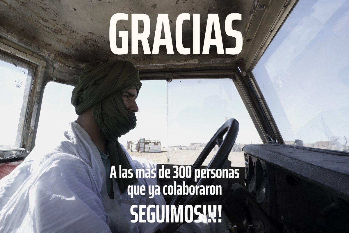 A las mas de 300 personas que ya colaboraron...
¡¡¡ GRACIAS !!!
SEGUIMOS...A 2 DÍAS de cerrar la CAMPAÑA CROWDFUNDING 📣
HAZLO POSIBLE EN: es.ulule.com/limbolapromesa/
“Al #pueblosaharaui, por su dignidad”
#SaharaLibre #SaharaOccidental #Colaboración