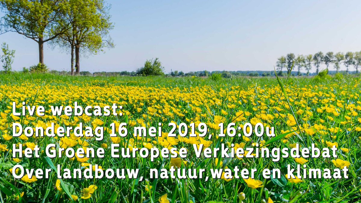 Nu live! Kijk naar het Groene Europese Verkiezingsdebat. Over landbouw, natuur, water en klimaat. natuurmonumenten.nl/nieuws/volg-he… #groendebat <a href="/EP2019/">Emily</a> #EuropeseVerkiezingen