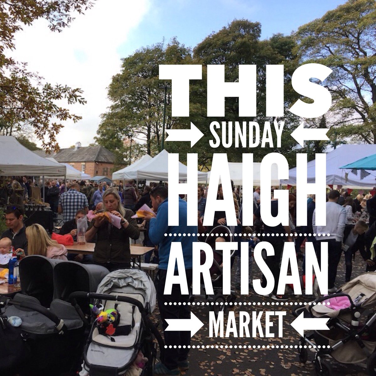 THIS SUNDAY
We're back at #Haigh Woodland Park with the Artisan Market.
Hope you can join us for an awesome day out with the family...
10-4
Stables Car Park
#FreeEntry (£3 parking)