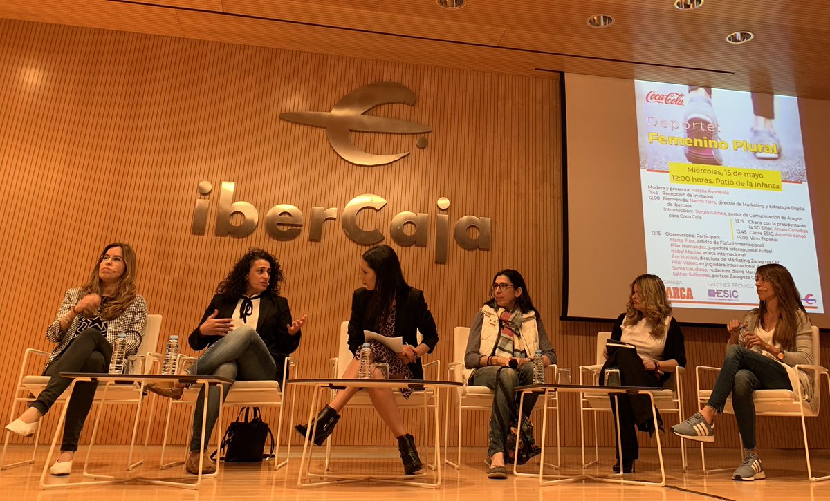 nacho_torre's tweet photo. Arranca en @ibercaja el observatorio y mesa de reflexión sobre el pasado, presente y futuro del #deportefemenino.

Modera @Nat_Fondevila con la participación de @enuviala @Macias1500 @soniagaudioso @eSullastres #PilarHernandez 

Gracias @CocaCola_es @marca y @esiczaragoza #in https://t.co/kVXmJbYrSZ