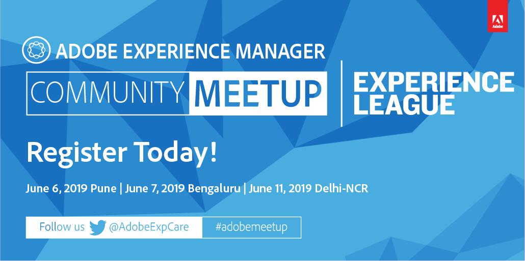 AdobeExpCare's tweet photo. Join us for a day full of knowledge worthy AEM sessions at your preferred location as Experience League is holding its 1st multi city Meetup!
6Jun Pune | 7Jun Bengaluru | 11Jun Noida
Register today: https://t.co/ZjMdWYtele …
#adobemeetup #experienceleague #experiencemanager #aem https://t.co/lfnRzwLyaH