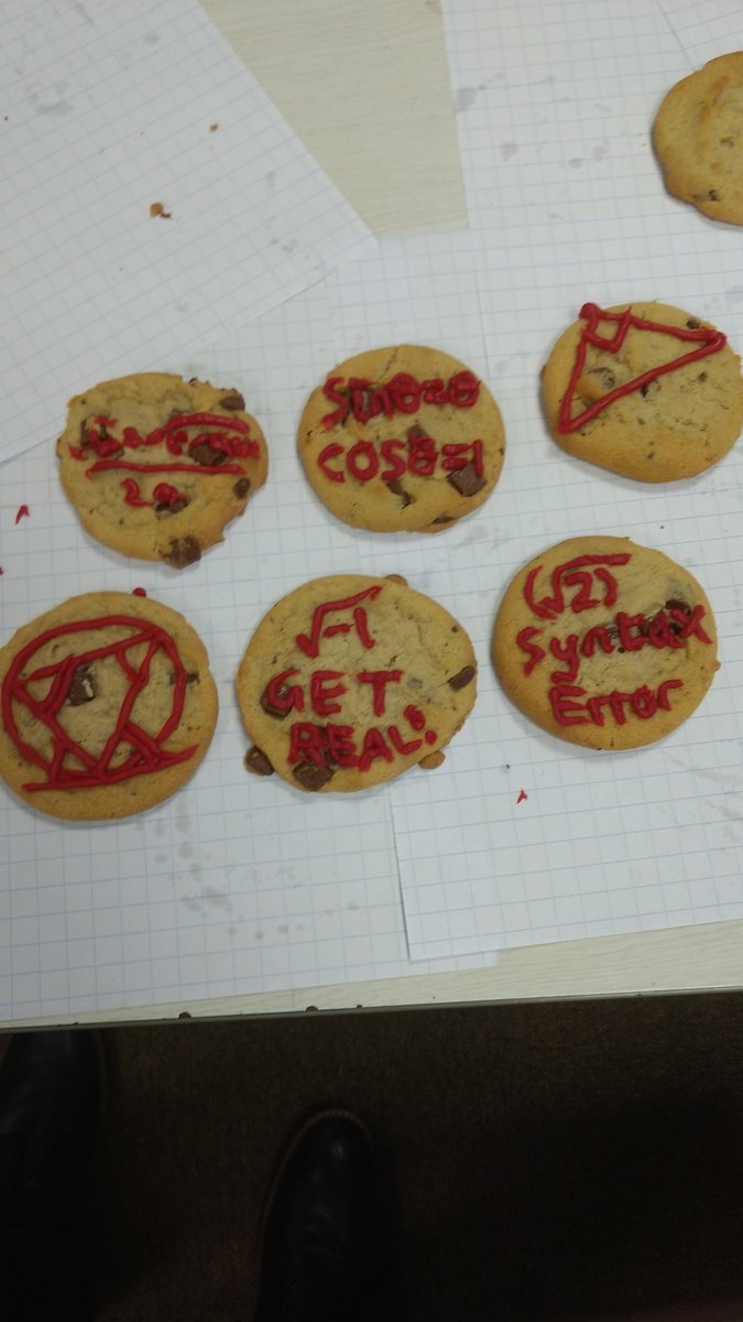 Year 13 Further Maths doing cookie decorating 'revision'
Hopefully their exam work will be a bit more legible!