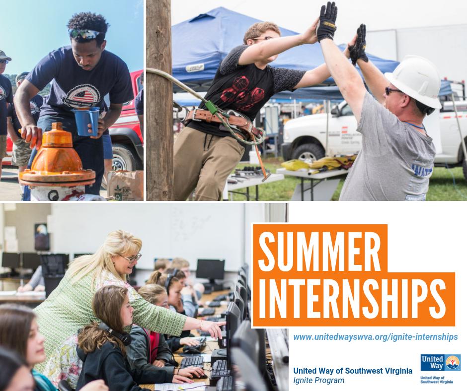 unitedwayswva's tweet photo. Parents, do you want your high school junior or senior to gain valuable work experience this summer?  Have your child apply for an internship! #LiveUnited #IgniteSWVA

https://t.co/UrUQFmVqM5 https://t.co/5EkdpbSHpK