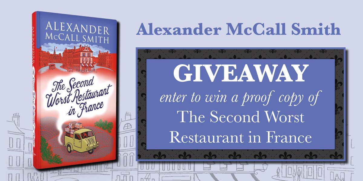 PolygonBooks's tweet photo. 💥GIVEAWAY!💥
Enter to win one of 5 exclusive paperback proofs of Alexander McCall Smith's new book, The Second Worst Restaurant in France. 
To enter:
1⃣ Follow Polygon on Twitter
2⃣ Retweet this tweet
Open worldwide until midday on Wednesday 22nd May. Best of luck! @McCallSmith https://t.co/DEIXO8ALiJ