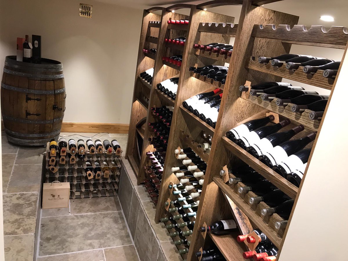 SDManufact's tweet photo. We worked with the natural beauty of #solidoak to create this spectacular wine cellar rack and tasting area for our client. Our client did mention that if anyone is looking for him, this is where he might be found.

https://t.co/3iydA47JR7

#custommanufacturing #bespoke #joinery https://t.co/pQX7mcmQJo