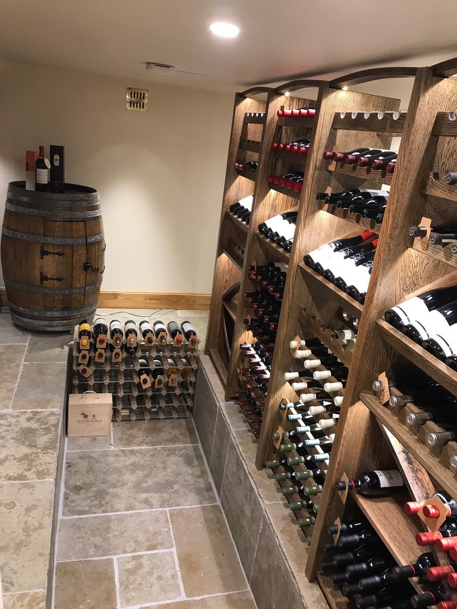 SDManufact's tweet photo. We worked with the natural beauty of #solidoak to create this spectacular wine cellar rack and tasting area for our client. Our client did mention that if anyone is looking for him, this is where he might be found.

https://t.co/3iydA47JR7

#custommanufacturing #bespoke #joinery https://t.co/pQX7mcmQJo