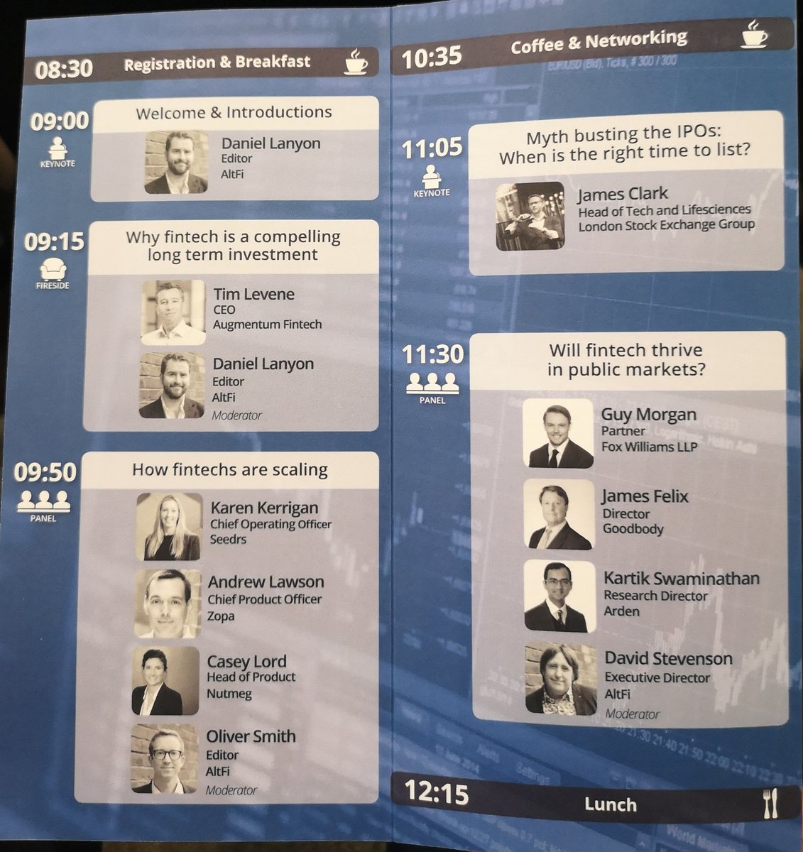 realRegBot's tweet photo. An informative round of #fintech discussions and productive networking this morning at the @AltFiNews #altfiforums event hosted by @foxwilliams https://t.co/A9SfMeaHl3