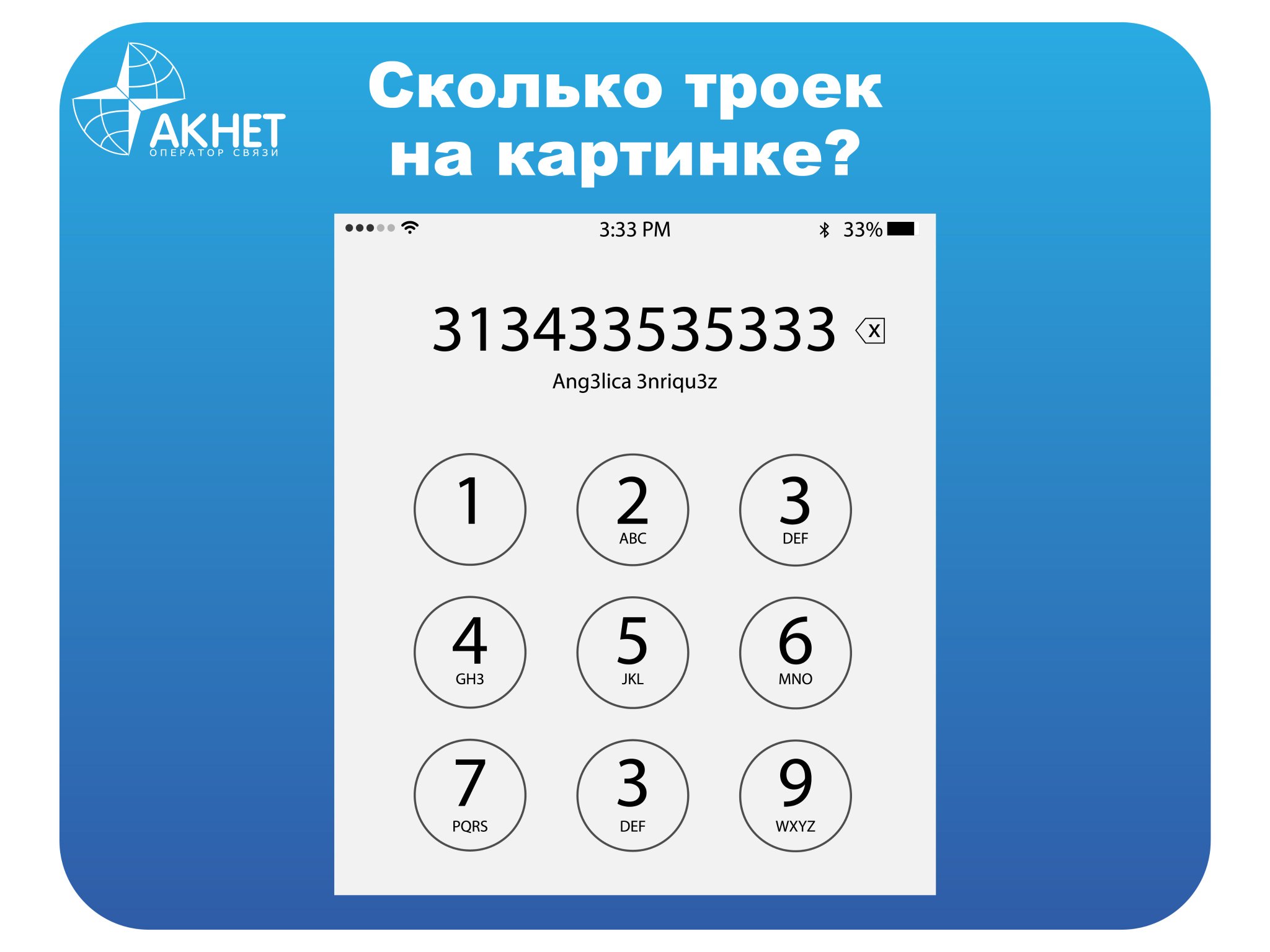 Сколько троек на картинке