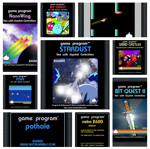 RetroBrewsFan's tweet photo. 9 nice games just added to Atari 2600 collection!
Bit Quest, Bit Quest II, Fishy, Flappy The Duck, NanoWing, Neko 2600, PotHole, Sand Castles &amp; Stardust.
Thank you  Brian! @metalbabble
#Atari #Atari2600 #Games #RetroGames #RaspberryPi #RetroPie https://t.co/ksBPKphsd5