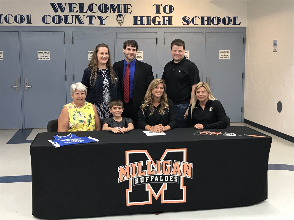 BlueUchs's tweet photo. Halie Hawkins signed with Milligan for track this week.  Another Lady Devil heading next level!! Super proud and excited for her!! #1bluenation https://t.co/u3fzilX7X2