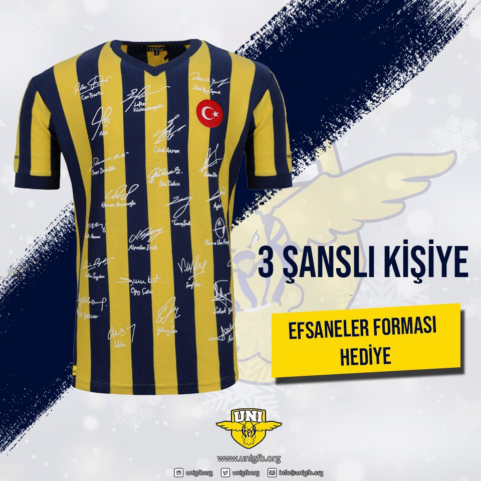 ⏳ 20.05.2019 tarihine kadar;

1⃣ Twitter hesabımızı takip et. (<a href="/unigfborg/">UNIGFB</a>)

2⃣ Bu tweeti retweetle.

✅ Efsaneler Forması kazanan 3 şanslı kişiden biri ol! #UNIGFB