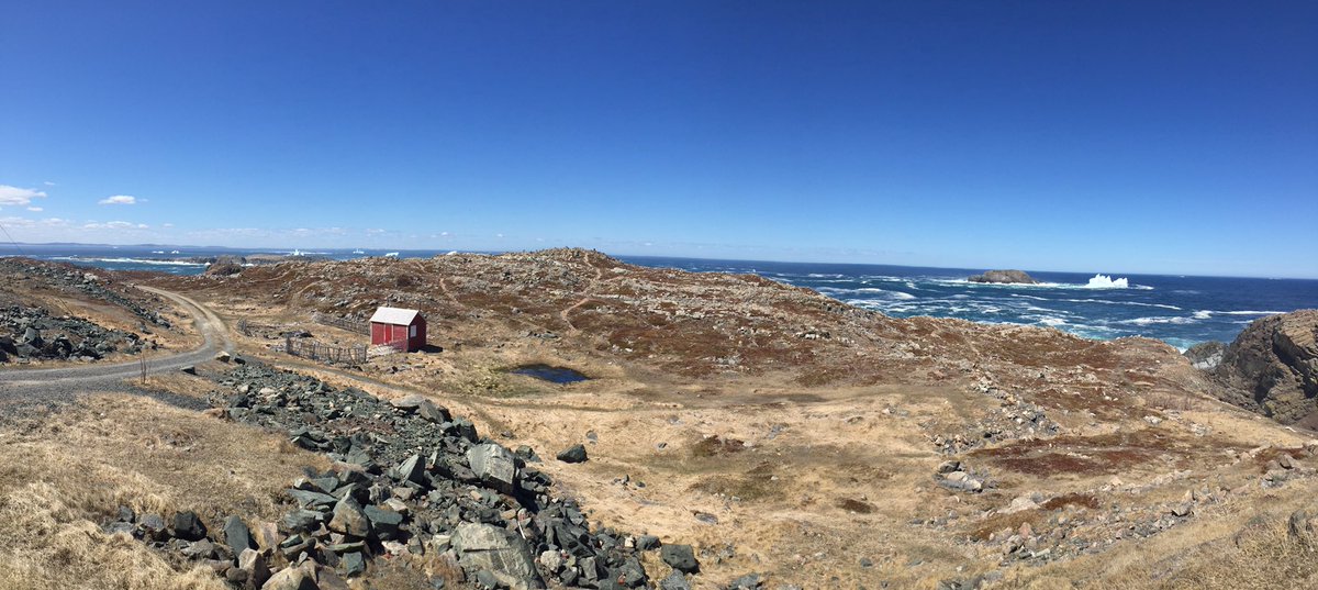 Just a  few #icebergs at #capebonavista #explorenl  #nlwx  the sea is gone back a bit today.